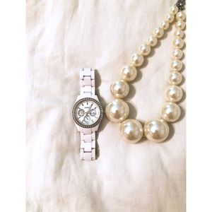 Women’s White Fossil Watch